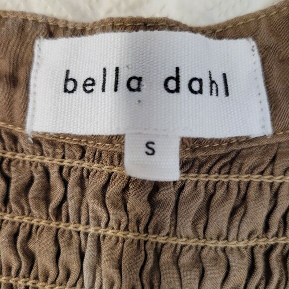 Bella Dahl Smoked Yoke Tunic Dress Flax Henna Ombre Size Small 100% Tencel - Picture 7 of 12